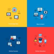 Online Education Icon Flat N3