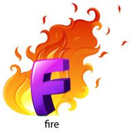 Letter F for fire