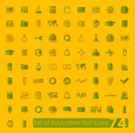 Set of education flat icons N73