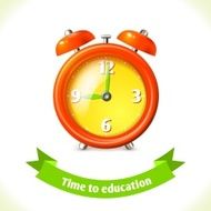 Education icon alarm clock