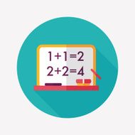blackboard flat icon with long shadow eps10 N2