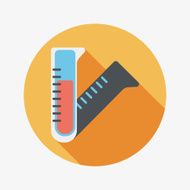 test tube flat icon with long shadow N42