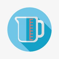 test tube flat icon with long shadow N45