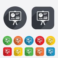 Presentation billboard sign icon Diagram symbol N13