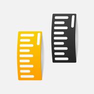 realistic design element ruler N33