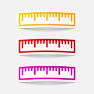 realistic design element ruler N37