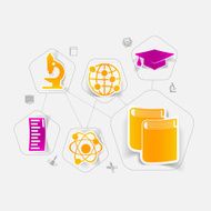 Education sticker infographic N163