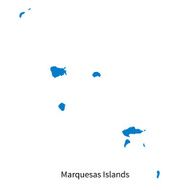Detailed vector map of Marquesas Islands