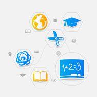 Education sticker infographic N180