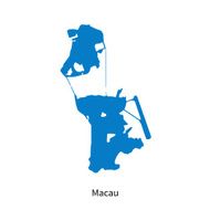 Detailed vector map of Macau