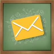 Email design on blackboard background clean vector