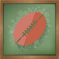 Rugby design on blackboard background clean vector