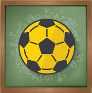 Football design on blackboard background clean vector