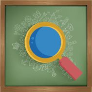 Zoom design on blackboard background clean vector