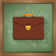 Bag design on blackboard background clean vector