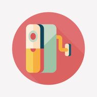 Pencil sharpener flat icon with long shadow eps10 N16