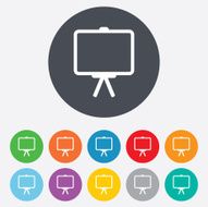 Presentation billboard sign icon PPT symbol N7