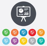 Presentation billboard sign icon Diagram symbol N15