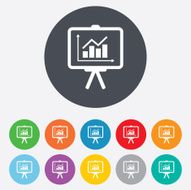 Presentation billboard sign icon Diagram symbol N16