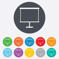 Presentation billboard sign icon PPT symbol N8