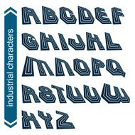 Dimensional font with rotation effect perspective script N2