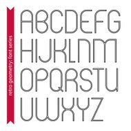 Black and white slim uppercase letters delicate calligraphic