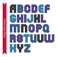 Elegant striped typescript for use in headlines lined letters