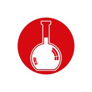 Chemical flask vector icon