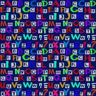 seamless pattern with letters of the alphabet