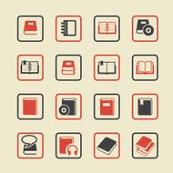 Book Icon Square Border