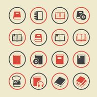 Book Icon Circle Border