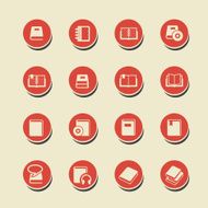 Book Icon Circle Background Shadow