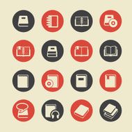 Book Icon Circle Background