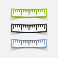 realistic design element ruler N48