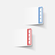 realistic design element ruler N61