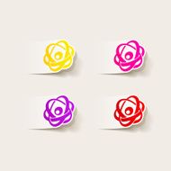 realistic design element atom N4