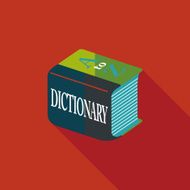 Dictionary flat icon with long shadow eps10 N2