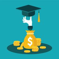 Vector concept of investment in education N2