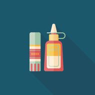 glue flat icon with long shadow eps10 N11