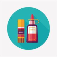 glue flat icon with long shadow eps10 N13