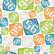 Seamless pattern sport league emblem N2