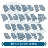 Rotated constructor dimensional script vector geometric letters N4