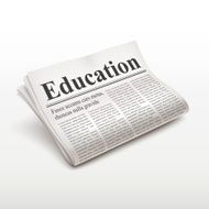 education word on newspaper