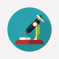 microscope flat icon with long shadow N20