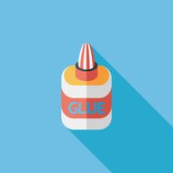 glue flat icon with long shadow eps10 N14
