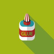 glue flat icon with long shadow eps10 N15