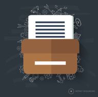 Document symbol design on blackboard background clean vector