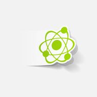 realistic design element atom N6