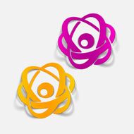 realistic design element atom N8