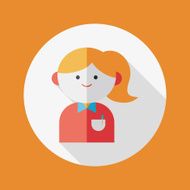businesswoman flat icon with long shadow eps10 N10